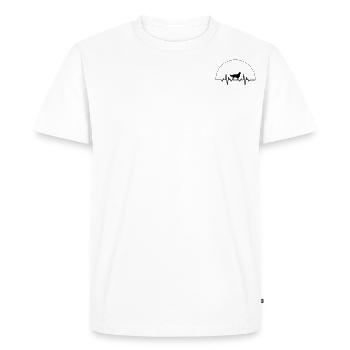 Heartbeat Irish Red Setter - T-shirt Premium bio Homme - blanc - Devant - Nico (187cm)