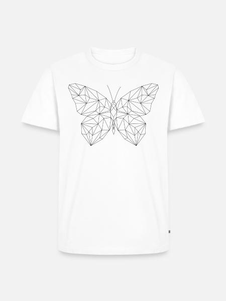 Schmetterling - Männer Premium Bio T-Shirt - Weiß