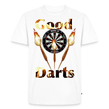Bonnes fléchettes - T-shirt Premium bio Homme - blanc - Devant - Nico (187cm)