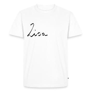 Lisa nom cadeau d'amour - T-shirt Premium bio Homme - blanc - Devant - Nico (187cm)
