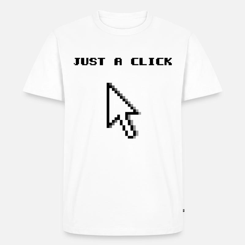 Klick Pixel - Männer Premium Bio T-Shirt - Weiß