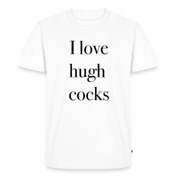 ich liebe große Penisse schwänze penis Geschenk - Männer Premium Bio T-Shirt - Weiß - Vorne - Nico (187cm)