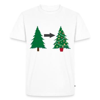 decorating Christmastree - Men's Premium Organic T-Shirt - white - Front - Nico (187cm)