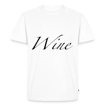 Vin alcool cool dicton - T-shirt Premium bio Homme - blanc - Devant - Nico (187cm)