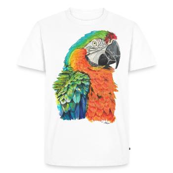 perroquet - T-shirt Premium bio Homme - blanc - Devant - Nico (187cm)