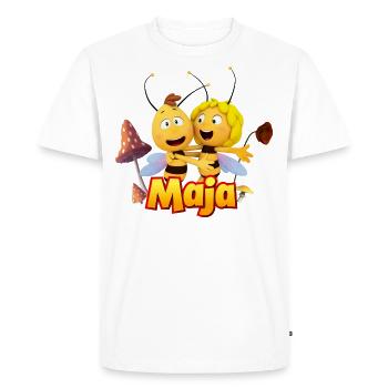 Maya L’Abeille Amitié Avec Willy - T-shirt Premium bio Homme - blanc - Devant - Nico (187cm)