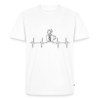 Café avocat Paragraphe Avocat - T-shirt Premium bio Homme - blanc - Devant - Nico (187cm)