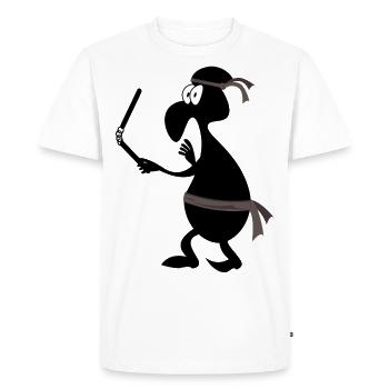 Funny Shinobi - le t-shirt des ninjas drôles - T-shirt Premium bio Homme - blanc - Devant - Nico (187cm)