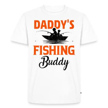Daddy's fishing Buddy - Men's Premium Organic T-Shirt - white - Front - Nico (187cm)