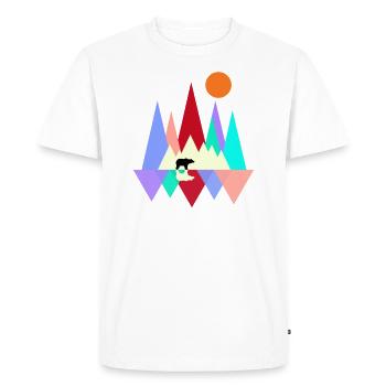 Nature hiking mountains wilderness mountaineering outdoor - Men's Premium Organic T-Shirt - white - Front - Nico (187cm)