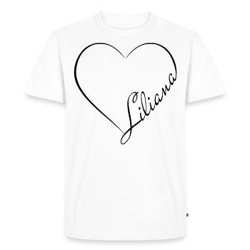 Liliana surname first name - Men's Premium Organic T-Shirt - white - Front - Nico (187cm)