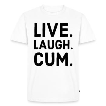 cum - T-shirt Premium bio Homme - blanc - Devant - Nico (187cm)