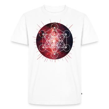 Symbole METATRON - T-shirt Premium bio Homme - blanc - Devant - Nico (187cm)