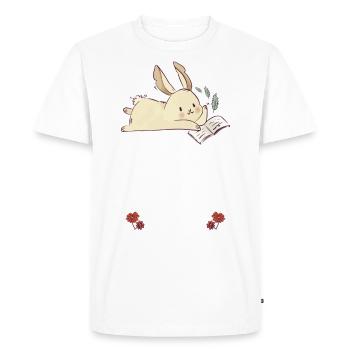 C’est un grand jour pour les livres - T-shirt Premium bio Homme - blanc - Devant - Nico (187cm)