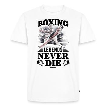 Boxing Legends Never Die - Men's Premium Organic T-Shirt - white - Front - Nico (187cm)