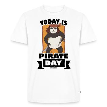 Today Is Pirate Day - Men's Premium Organic T-Shirt - white - Front - Nico (187cm)