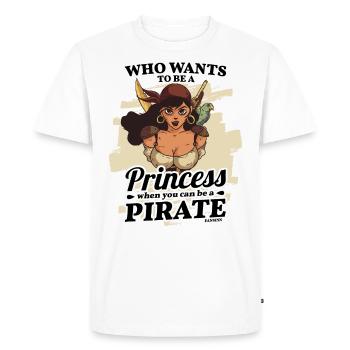 Qui veut être une princesse quand vous pouvez être un pirate - T-shirt Premium bio Homme - blanc - Devant - Nico (187cm)
