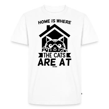 Refuge pour animaux Chat Chat Ami Cadeau - T-shirt Premium bio Homme - blanc - Devant - Nico (187cm)