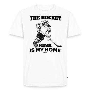 Hockey sur glace disant patinoire Sports de glace - T-shirt Premium bio Homme - blanc - Devant - Nico (187cm)
