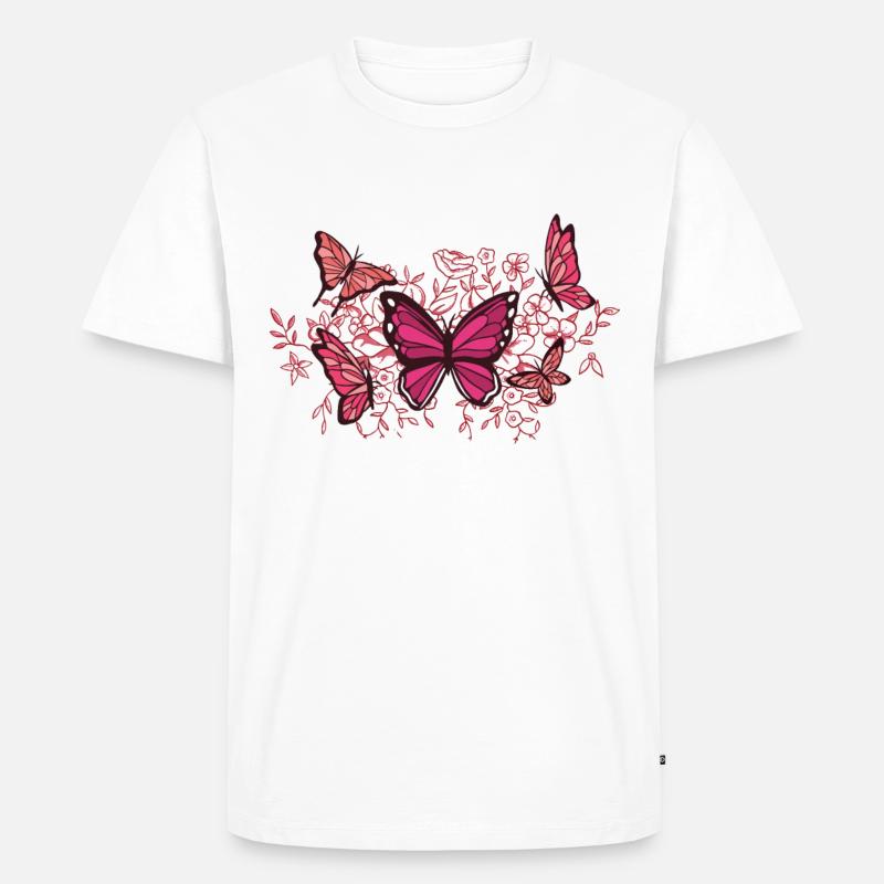 S’il s’agit de papillons, comptez-moi - T-shirt Premium bio Homme - blanc