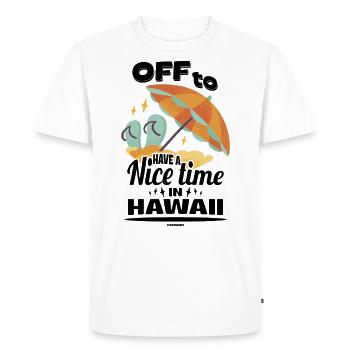 Hawaï - T-shirt Premium bio Homme - blanc - Devant - Nico (187cm)