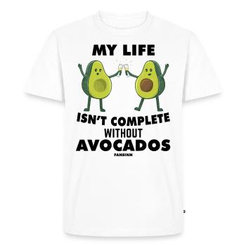 Ma vie n’est pas complète sans avocats - T-shirt Premium bio Homme - blanc - Devant - Nico (187cm)