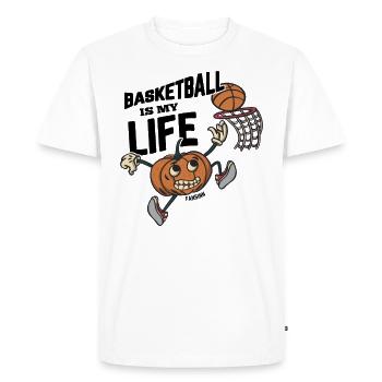 Le basketball est ma vie - T-shirt Premium bio Homme - blanc - Devant - Nico (187cm)
