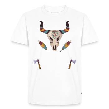 C’est un grand jour pour les Amérindiens - T-shirt Premium bio Homme - blanc - Devant - Nico (187cm)