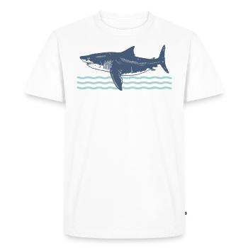 Mrs. Shark Sea Monster Underwater - Men's Premium Organic T-Shirt - white - Front - Nico (187cm)