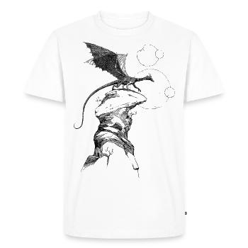 Dragon - T-shirt Premium bio Homme - blanc - Devant - Nico (187cm)
