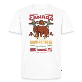 Canada - T-shirt Premium bio Homme - blanc - Devant - Nico (187cm)