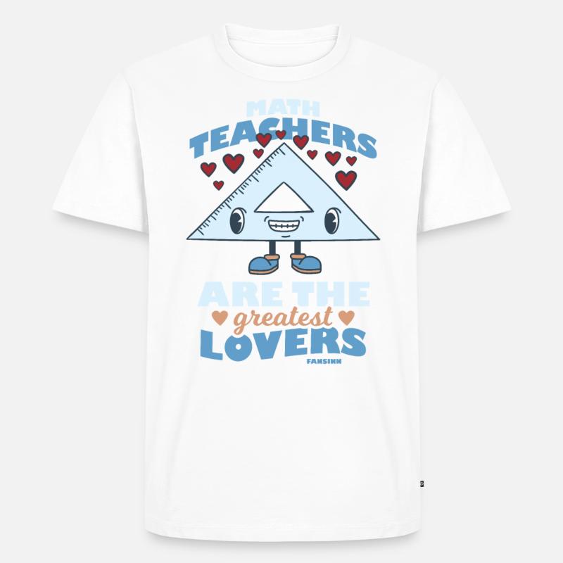 Mathematik Mathe Mathematiker Mathelehrer Geschenk - Männer Premium Bio T-Shirt - Weiß