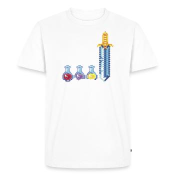 Game Nerd Game Console Gaming Play Gamepad - Men's Premium Organic T-Shirt - white - Front - Nico (187cm)
