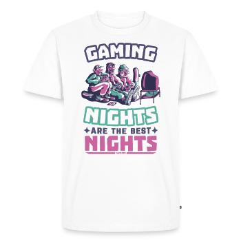 Game Nerd Game Console Gaming Play Gamepad - Men's Premium Organic T-Shirt - white - Front - Nico (187cm)