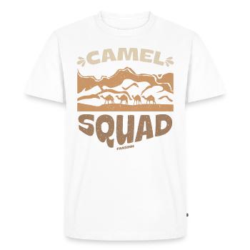 Camel Squad - Men's Premium Organic T-Shirt - white - Front - Nico (187cm)
