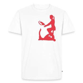Sports Girls Woman Mother Lose Weight - Men's Premium Organic T-Shirt - white - Front - Nico (187cm)