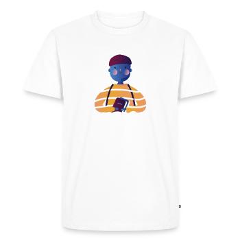 Autistique - T-shirt Premium bio Homme - blanc - Devant - Nico (187cm)