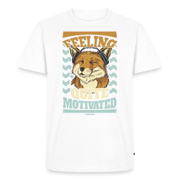 Motivation motivates career Positive gift - Men's Premium Organic T-Shirt - white - Front - Nico (187cm)