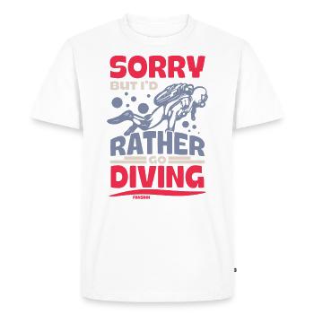 Dive - Men's Premium Organic T-Shirt - white - Front - Nico (187cm)