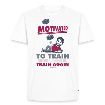 Motivation - T-shirt Premium bio Homme - blanc - Devant - Nico (187cm)