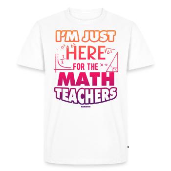 Mathematics - Men's Premium Organic T-Shirt - white - Front - Nico (187cm)