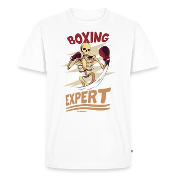 Boxing Expert - Men's Premium Organic T-Shirt - white - Front - Nico (187cm)