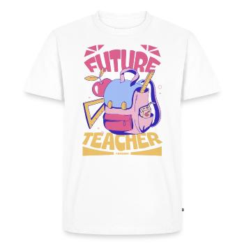 Future Teacher - Men's Premium Organic T-Shirt - white - Front - Nico (187cm)