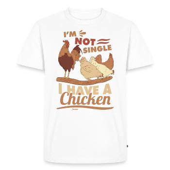 Chicken Farm Poultry Rooster Chickens Gift - Men's Premium Organic T-Shirt - white - Front - Nico (187cm)