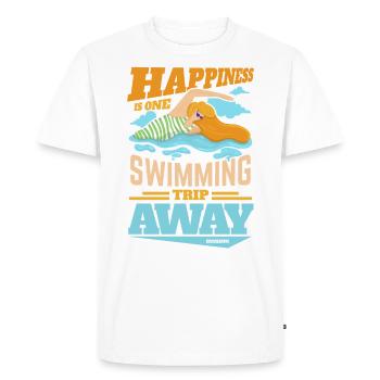 Natation Sauveteur Cours de natation Piscine extérieure Cadeau - T-shirt Premium bio Homme - blanc - Devant - Nico (187cm)