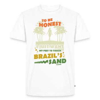 Brazil Rio de Janeiro South America Gift - Men's Premium Organic T-Shirt - white - Front - Nico (187cm)