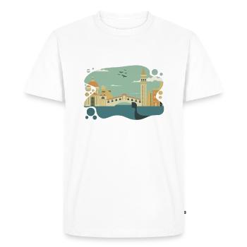 Italy Italian Flag Italia Gift - Men's Premium Organic T-Shirt - white - Front - Nico (187cm)
