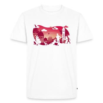 Italy - Men's Premium Organic T-Shirt - white - Front - Nico (187cm)