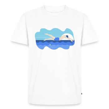Nager - T-shirt Premium bio Homme - blanc - Devant - Nico (187cm)
