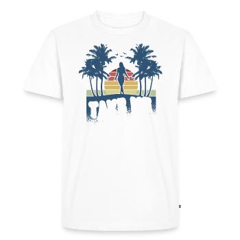 Hawaï - T-shirt Premium bio Homme - blanc - Devant - Nico (187cm)